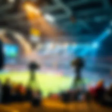 Live Sports Broadcasting Experience Captivating view of live sports broadcasting setup