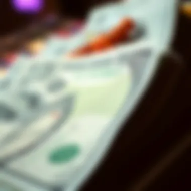 Close-up View of Jackpot Prize Money Close-up of jackpot prize money