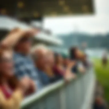 Enthusiastic Fans at a Horse Race Fans passionately cheering for their favorite horse during a race