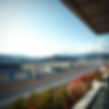 Scenic Racetrack in Japan An overview of a scenic racetrack surrounded by regional landscapes