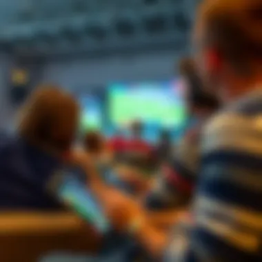 Engaged viewers enjoying live sports on various devices