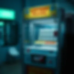Illustration of a lottery machine in action