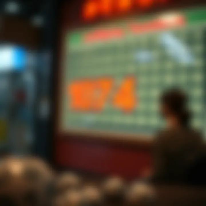 Visual representation of lottery number patterns