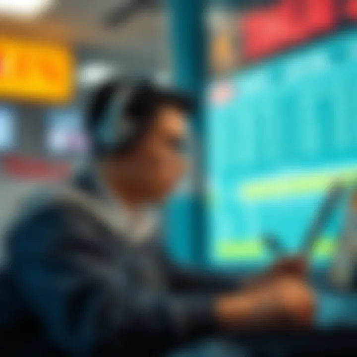 Conceptual illustration of online lottery buying