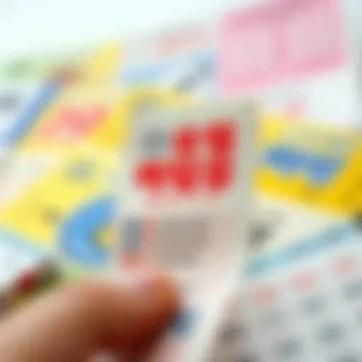 A colorful representation of the Korean lottery tickets