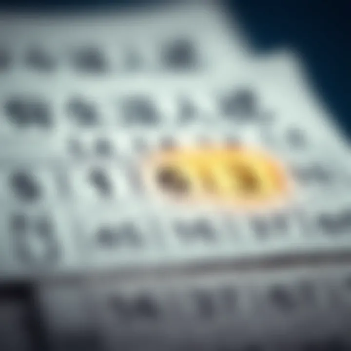 Highlighted Winning Numbers on a Lotto Ticket Lotto ticket with winning numbers highlighted