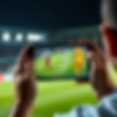 Watching Soccer on Mobile Devices Soccer match broadcast on mobile device
