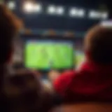 Live soccer match streaming on a laptop