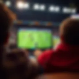Live soccer match streaming on a laptop