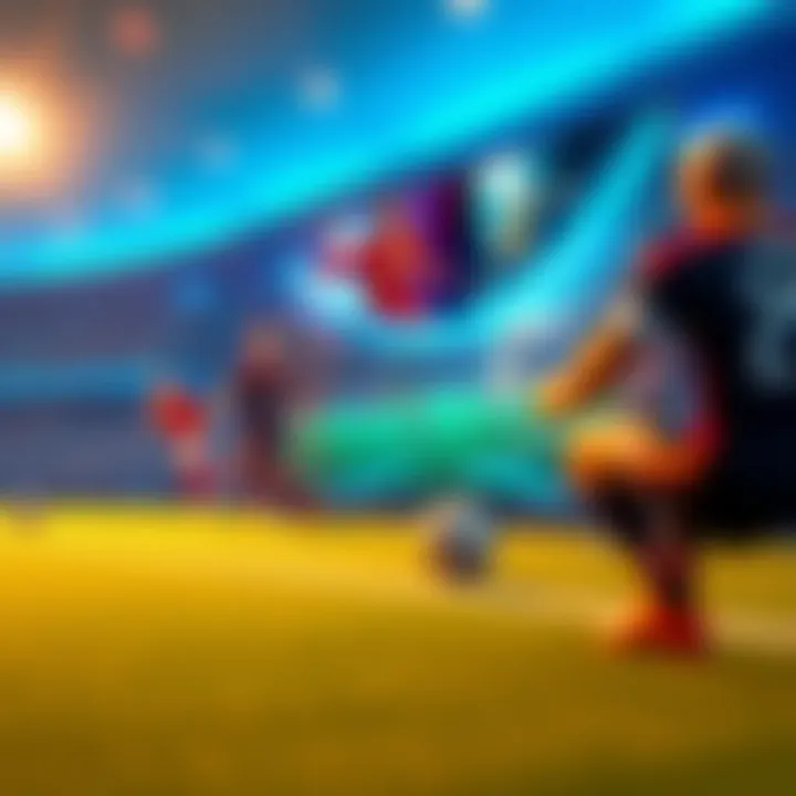 A futuristic visualization of the evolution of sports TV services.