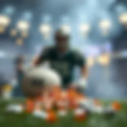 An artistic representation of the Super Bowl lottery concept