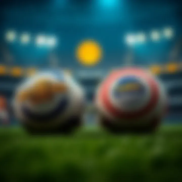 A visual comparison chart between the Super Bowl lottery and the Korean Lotto