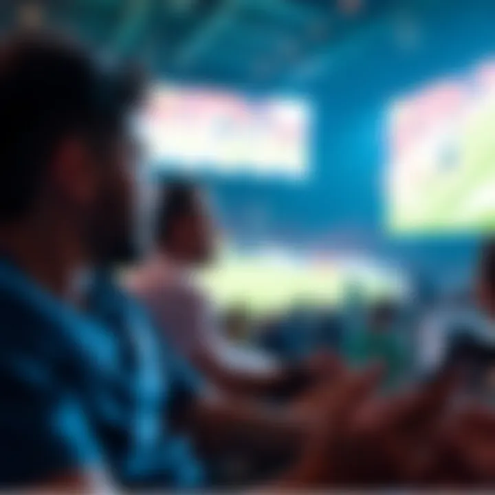 Enjoying Sports on Various Devices Engaging viewers enjoying sports on multiple devices